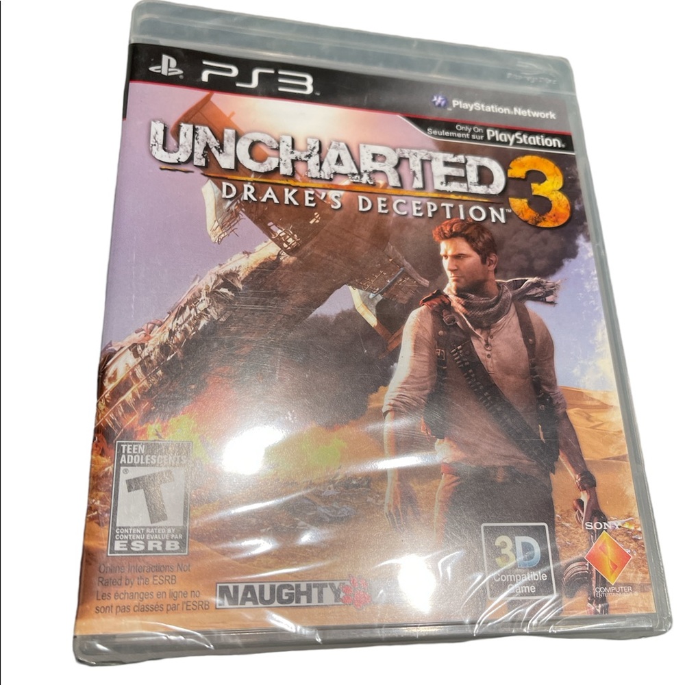 PS3 Uncharted 3 Drake’s s Deception video game New sealed in package